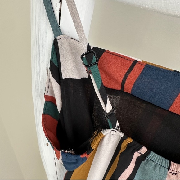 Vici Just a Dream Multicolor Striped Wrap Mini Dress Size Small - Picture 3 of 12